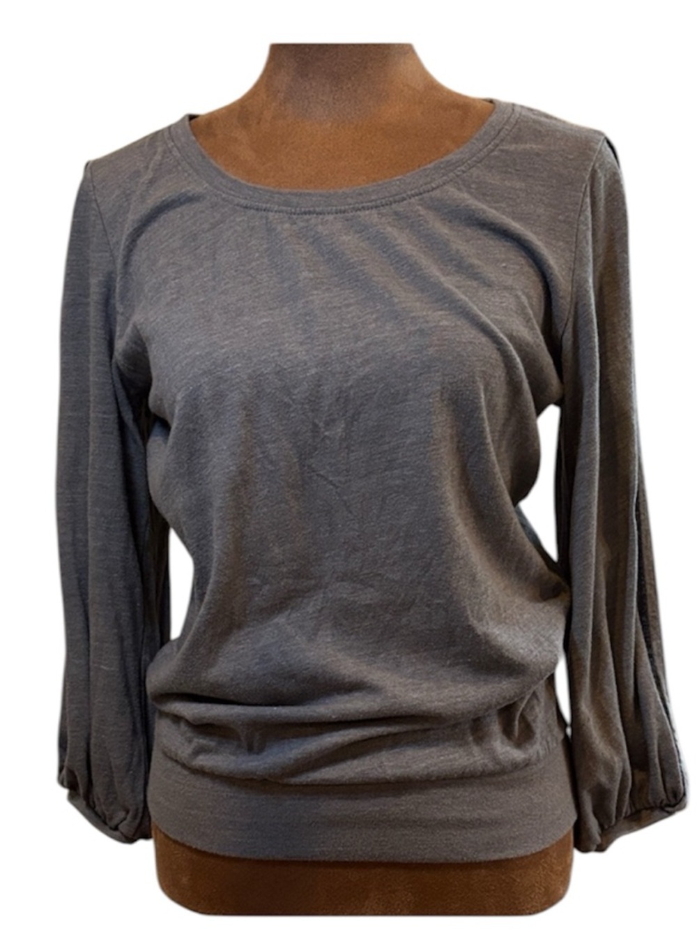 C&C California Earthy Brown unique Top w open sleeve design - XS